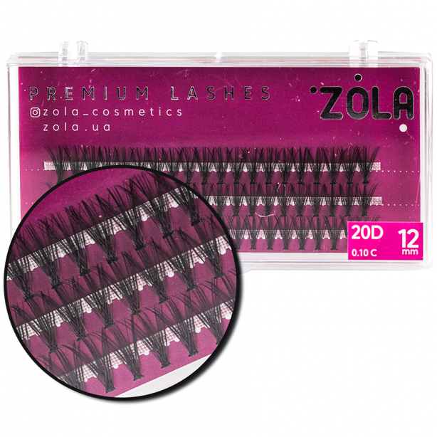ZOLA Вії-пучки 20D 12 mm
