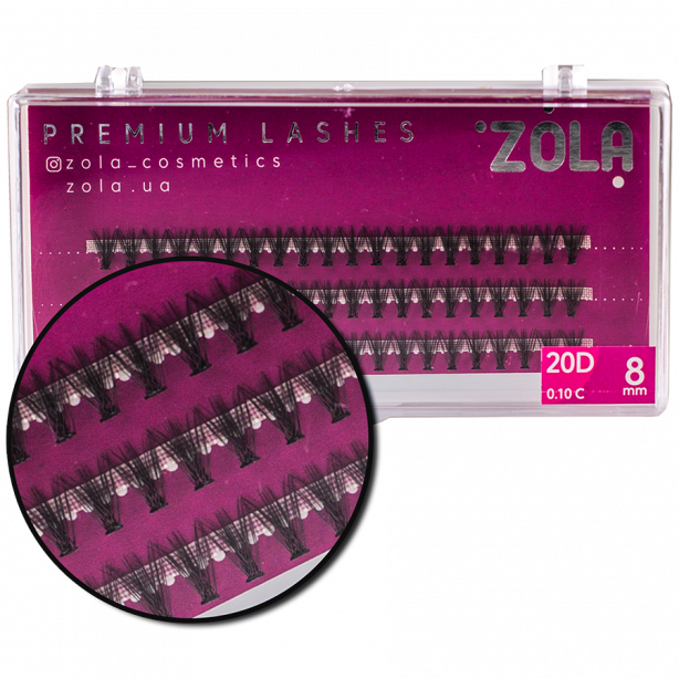 ZOLA Вії-пучки 20D 8 mm