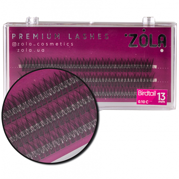 ZOLA Вії-пучки Birdtail 13 mm