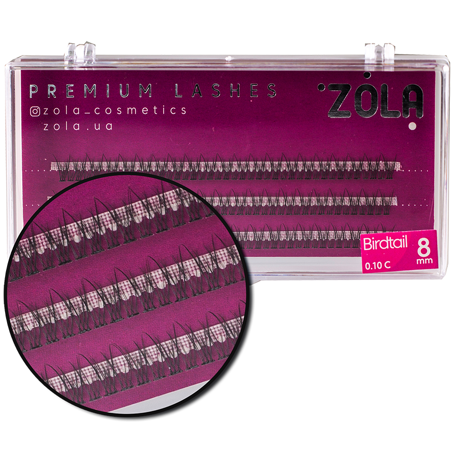 ZOLA Вії-пучки Birdtail 8 mm