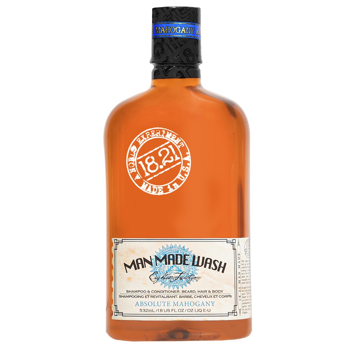 3 в 1 шампунь, кондиціонер та гель для душу для волосся, бороди та тіла  Absolute Mahogany 532ml