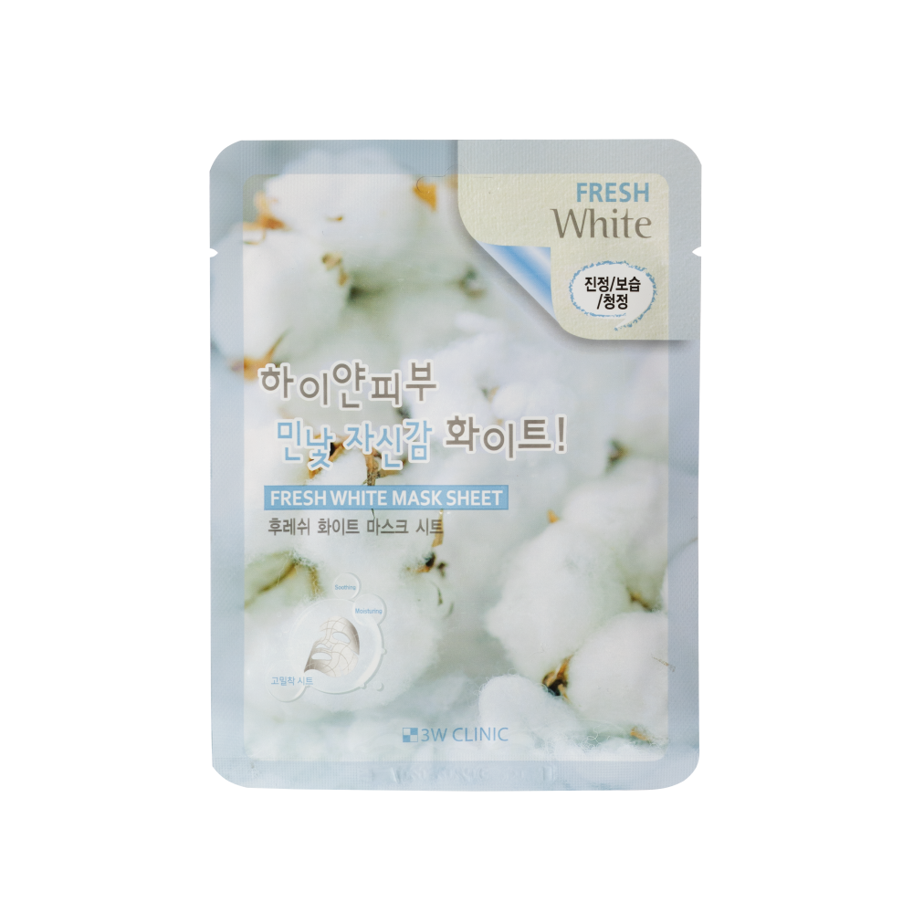Маска для обличчя тканинна освітлювальна 3W CLINIC Fresh White Mask Sheet, 23 мл