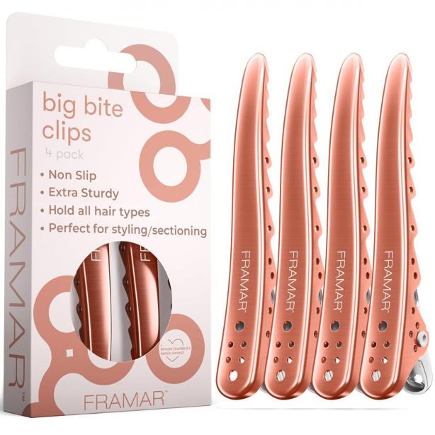 Затискачі для волосся ультраміцні Big Bite Clips Rose Gold