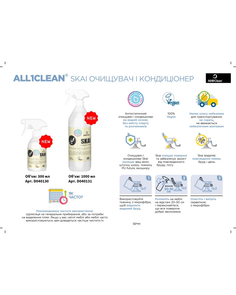 Дезінфікуючий засіб для робочого місця манікюрних та салонів краси, барбершопів, тату-салонів, 300 мл - фото 1