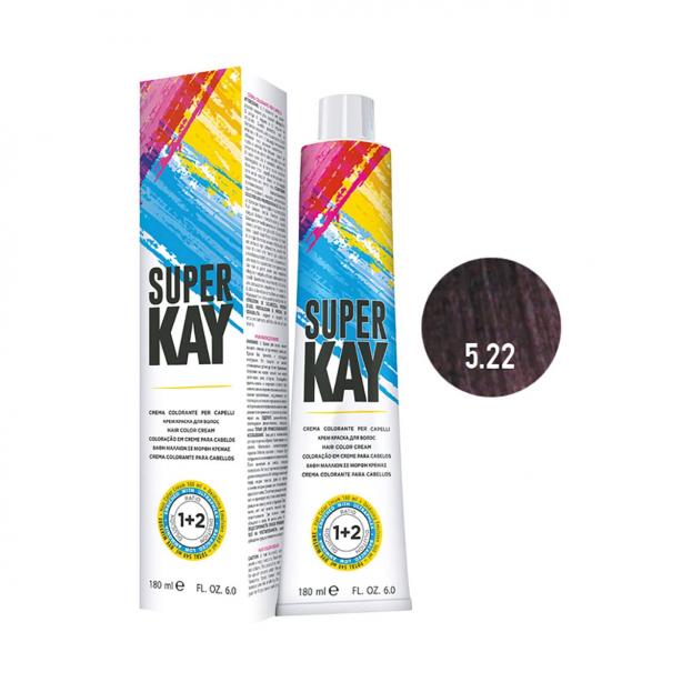 SUPER KAY Фарба для волосся з ультрафлексом і аргініном-5.22 Intensive violet light brown - фото 1