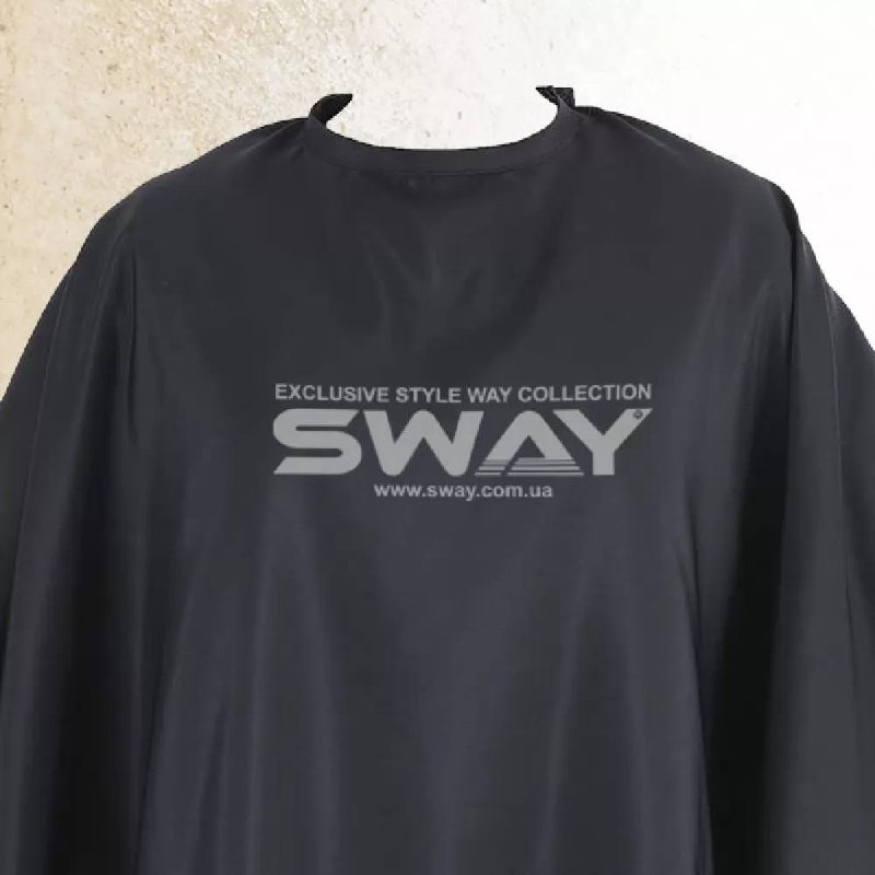 Універсальний чорний пеньюар на застібках з резинкою Sway