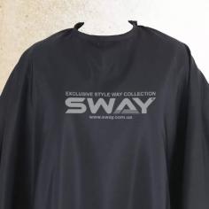 Універсальний чорний пеньюар на застібках з резинкою Sway