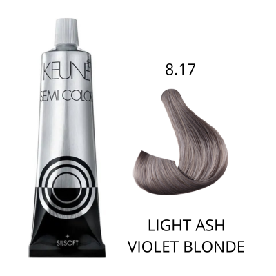 KEUNE SEMI COLOR Напівперманентна фарба для волосся-8.17 Light Ash Violet Blonde - фото 1