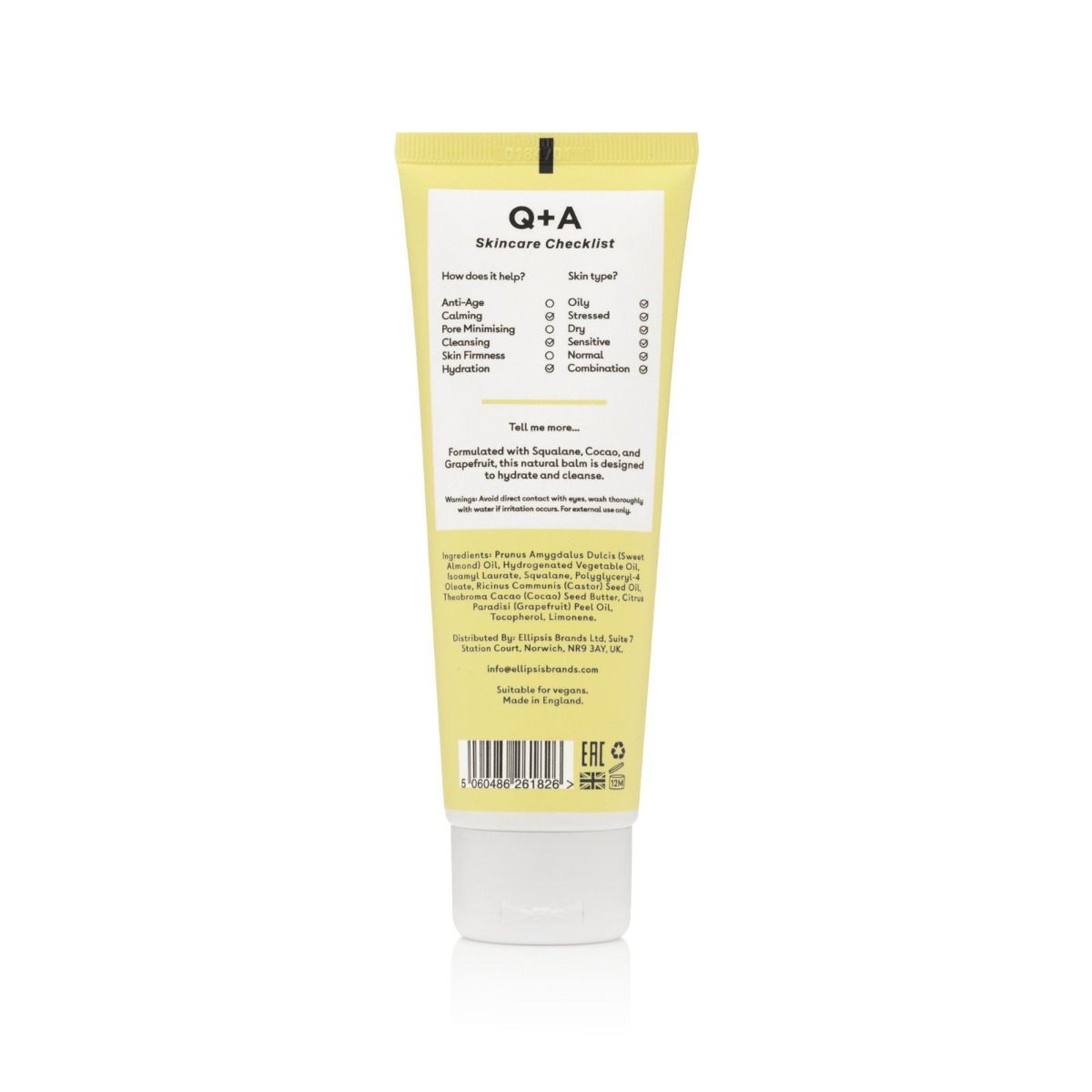 Очищувальний бальзам для обличчя з грейпфрутом  Q+A Grapefruit Cleansing Balm 125m - фото 2