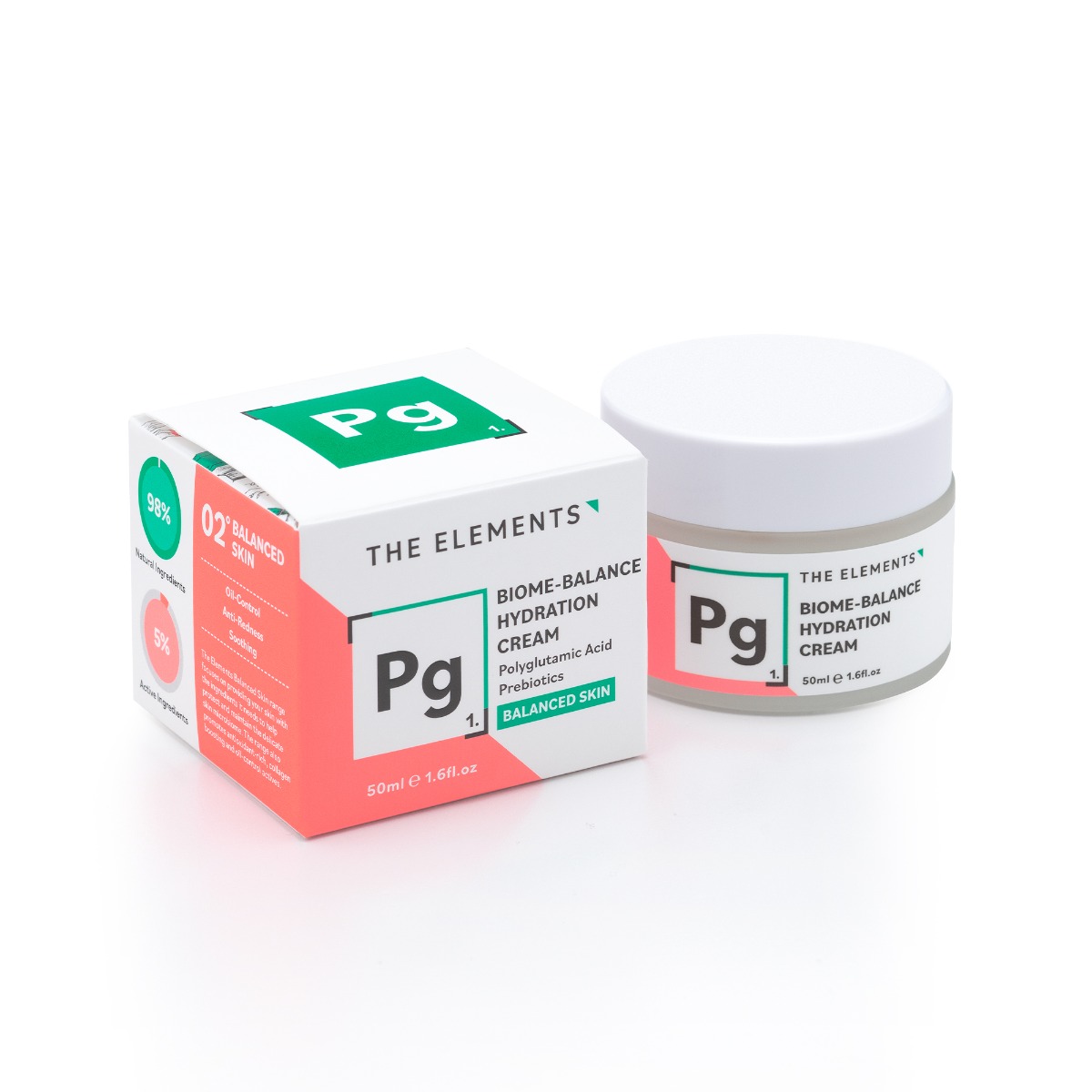 Зволожуючий крем, що балансує мікробіом шкіри The Elements Biome-Balance Hydration Cream 50ml