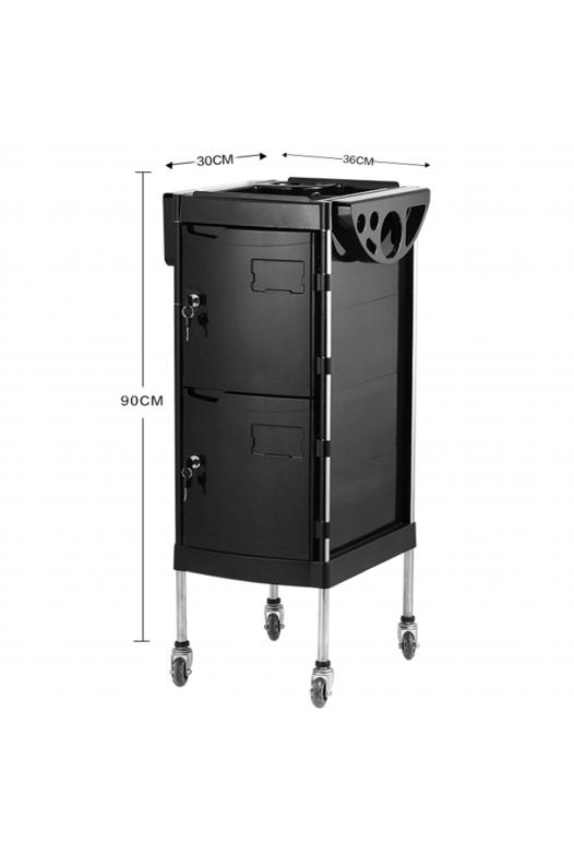 Візок перукарський для салонів краси на 4 робочих відділення закритого типу на замку