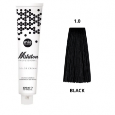 Крем-фарба з кератином MILATON PROFESSIONAL - 1.0 Black