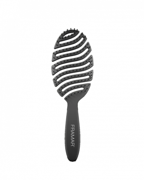 Щітка для волосся масажна продувнаї Flex Brush - Black - фото 1