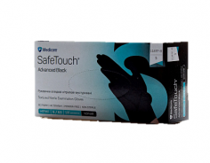 Рукавички НІТРИЛОВІ, текстуровані, без пудри, ЧОРНІ 3.5 г, р. L , 100 шт/уп, ТМ Medicom