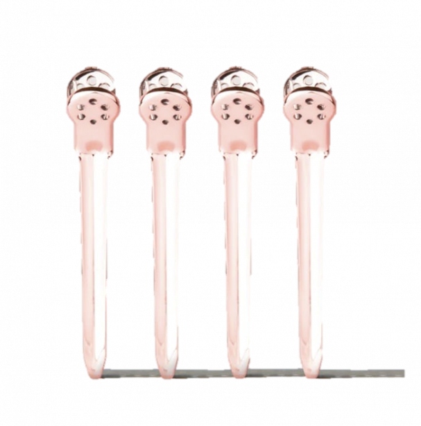 Затискачі для волосся плоскі металеві рожеве золото Tight Tension Clips Rose Gold