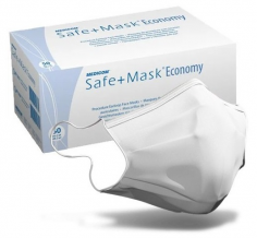 Процедурні маски з петлями для вух, білі SAFE+MASK® Economy, ТМ Medicom 50шт в упаковці