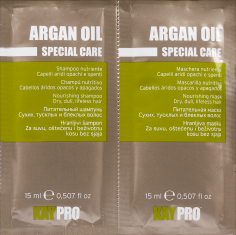 KayPro Argan Oil Шампунь+Маска з маслом Аргана 15+15мл