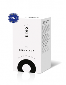 Крем-фарба для брів DEEP BLACK з окислювачем з екстрактом хни OKIS BROW 