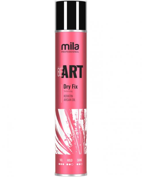 mila be art , сухий лак , сухий лак для волосся , сухой лак для волос , сухий лак з кератином , dry fix , mila professional , купити сухий лак для волосся