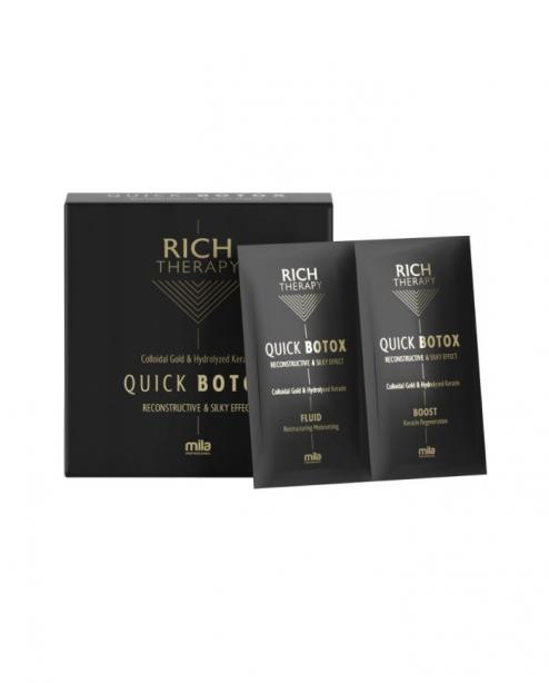 Кератинове відновлення з колоїдним золотом Rich Theraphy (12x fluid + 12x booster)