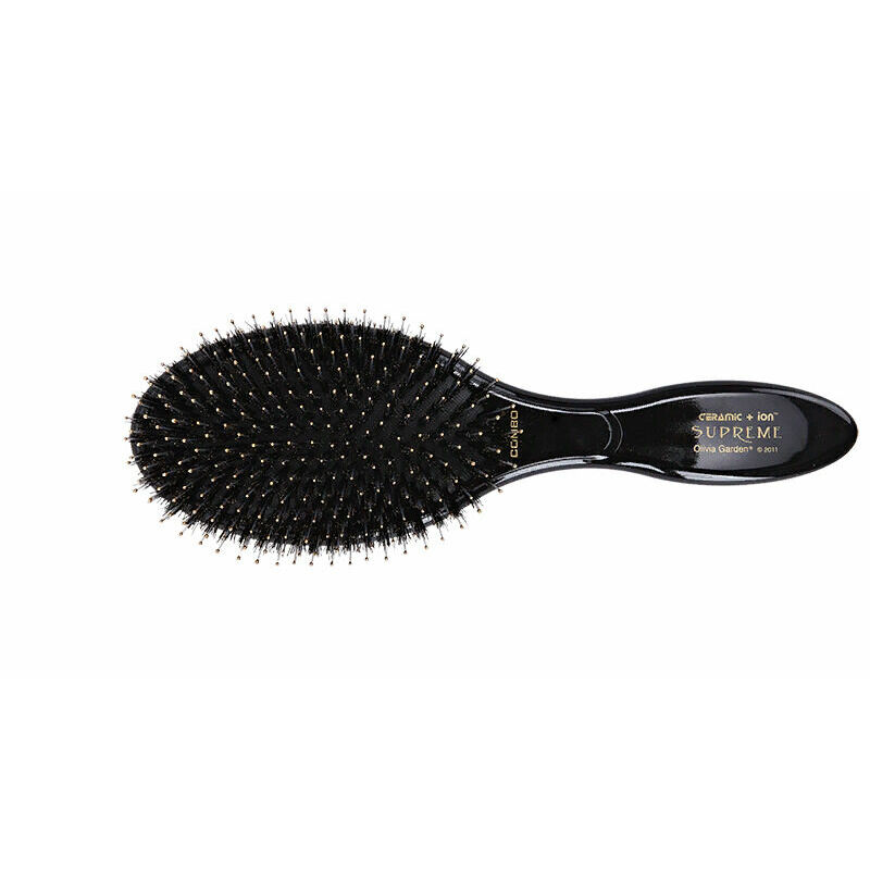 Щітка Supreme кераміка + іон з щетиною та нейлоном Combo чорна