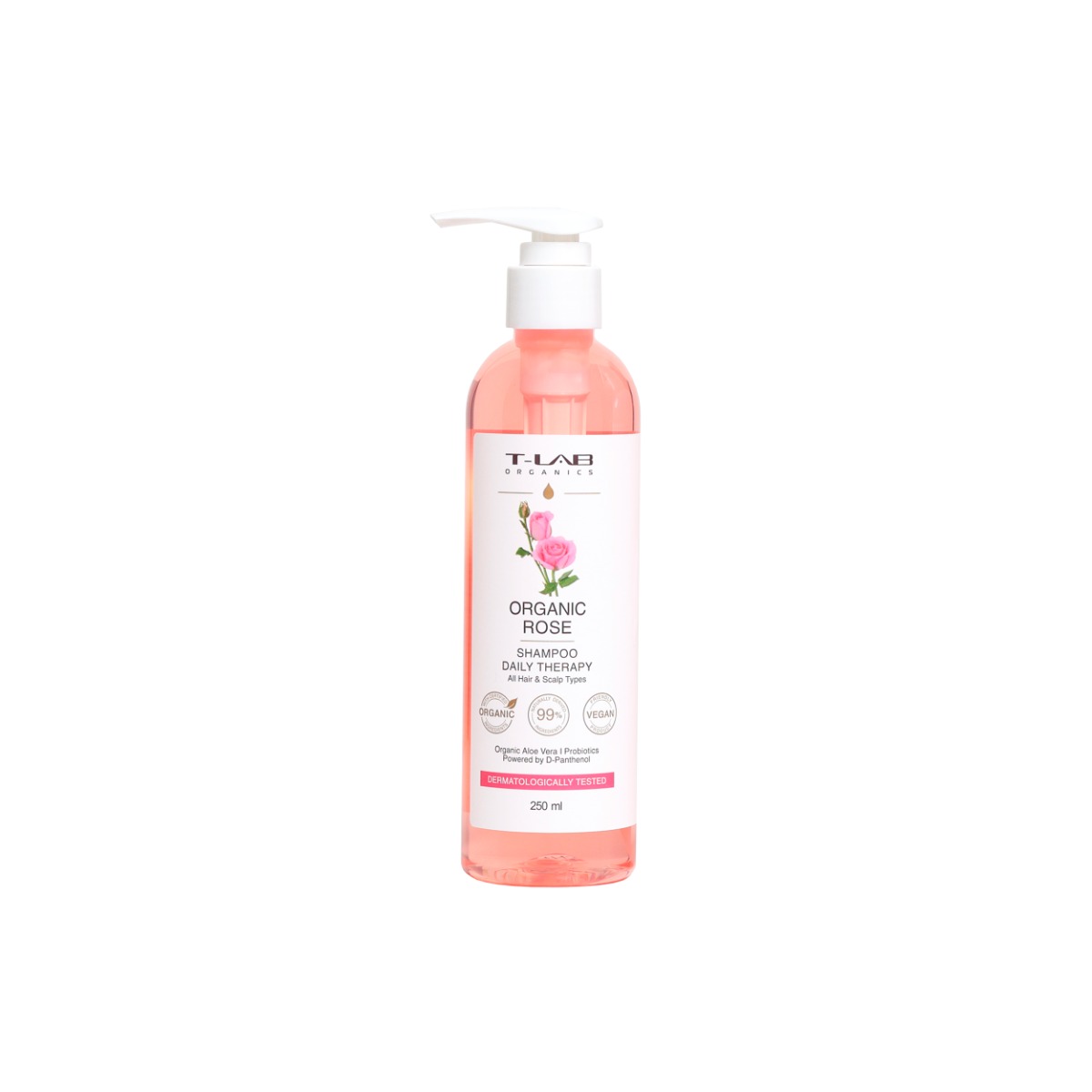 Шампунь для щоденного догляду за будь-яким типом волосся T-Lab Organics Organic Rose Shampoo, 250мл