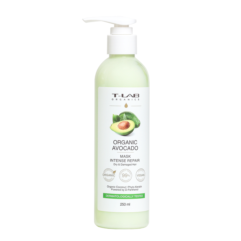 Маска для сухого та пошкодженого волосся T-Lab Organics Organic Avocado Mask, 250мл