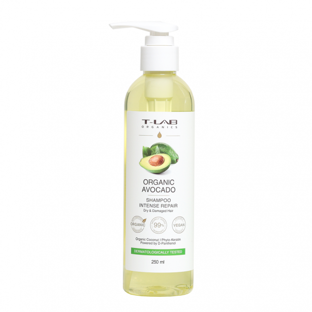 Шампунь для сухого та пошкодженого волосся T-Lab Organics Organic Avocado Shampoo, 250мл