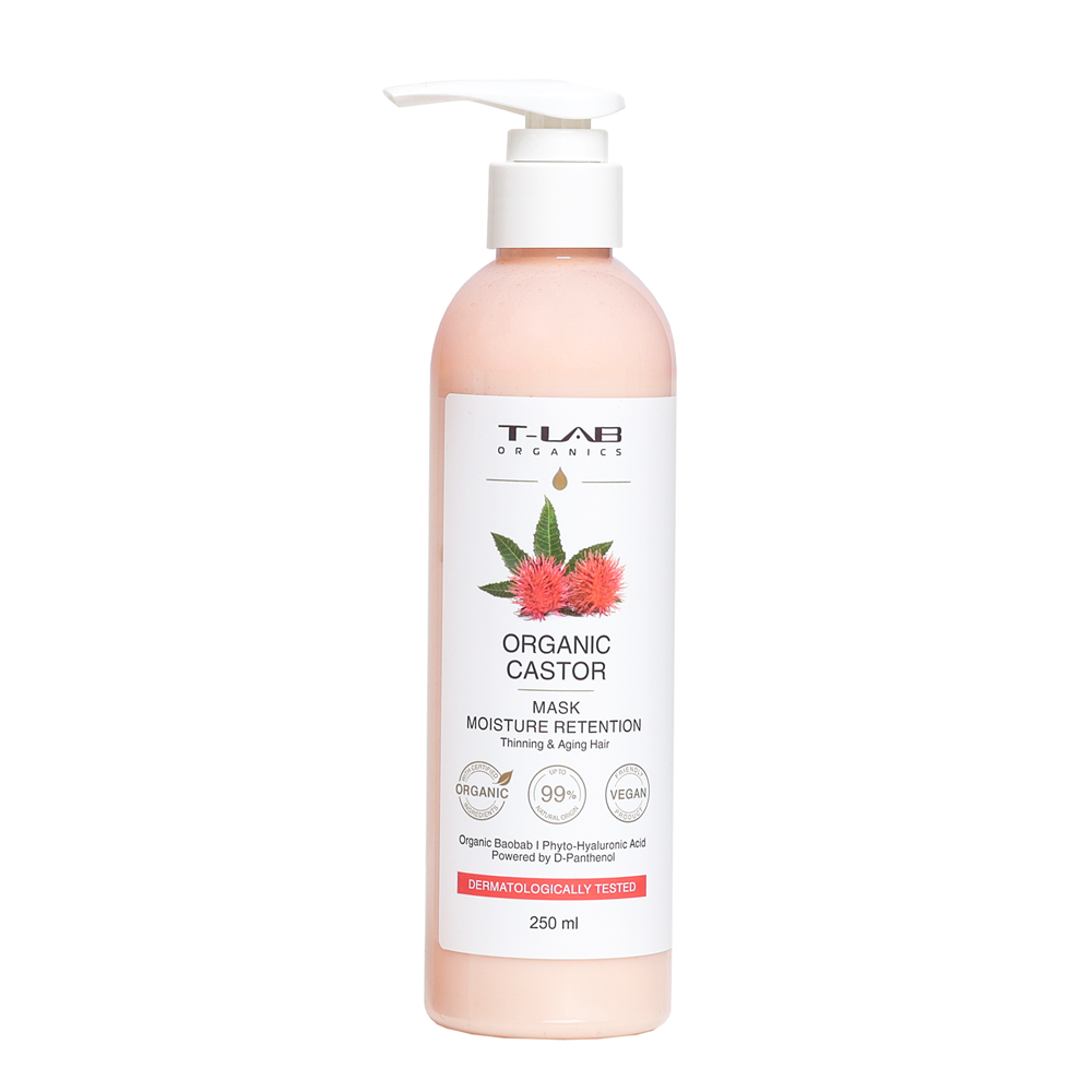 Маска для тонкого та вікового волосся T-Lab Organics Organic Castor Mask, 250мл