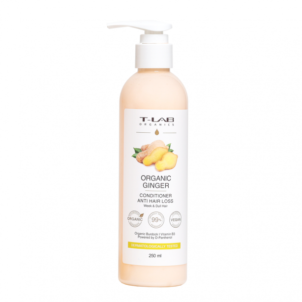 Кондиціонер для ослабленого та тьмяного волосся T-Lab Organics Organic Ginger Conditioner, 250мл