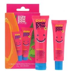 Набір відновлюючих бальзамів для губ Pure Paw Paw Duo Strawberry 