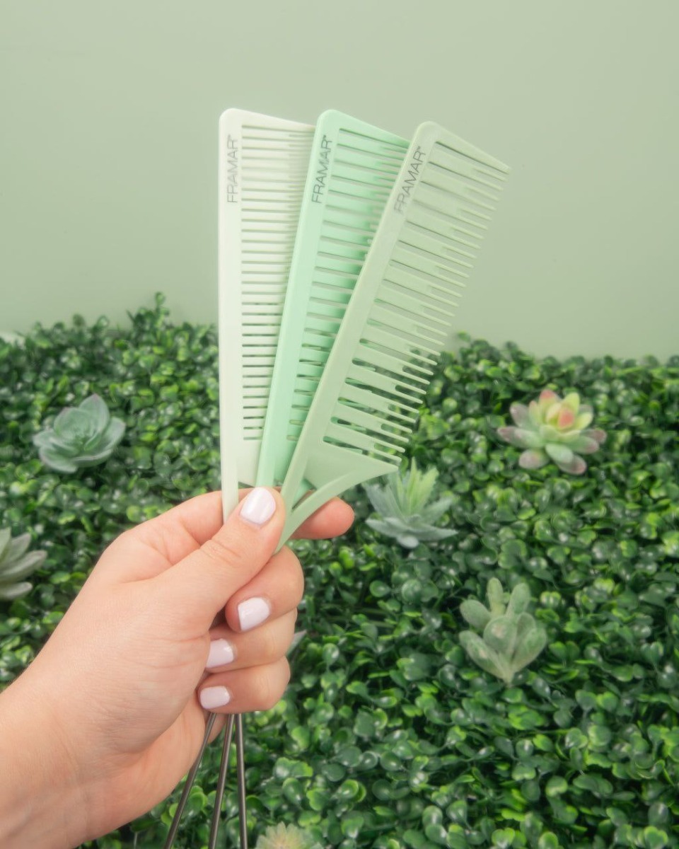 Набір з трьох гребінців з різною шириною зубців Dreamweaver Comb Set Plant Mom - фото 2