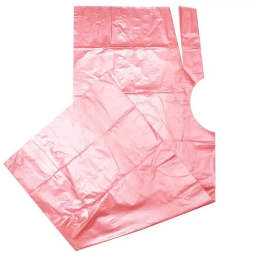 Пеньюари одноразові, поліетиленові 90смх140см, 100 шт/уп РОЖЕВІ