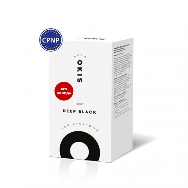 Крем-фарба для брів DEEP BLACK з окислювачем з екстрактом хни OKIS BROW 15 мл (БЕЗ ОКИСЛЮВАЧА)