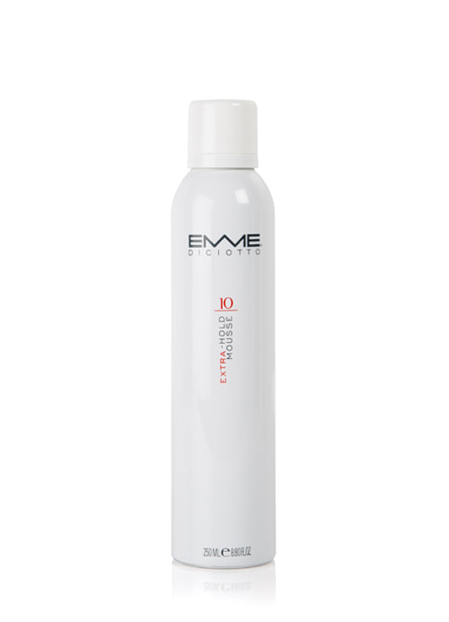 Мус для волосся екстрасильної фіксації 10 EXTRA-HOLD MOUSSE , купити пінку для волосся дуже сильної фіксації , емме пінка для волосся , emme mousse , екстра сильна пінка для укладки