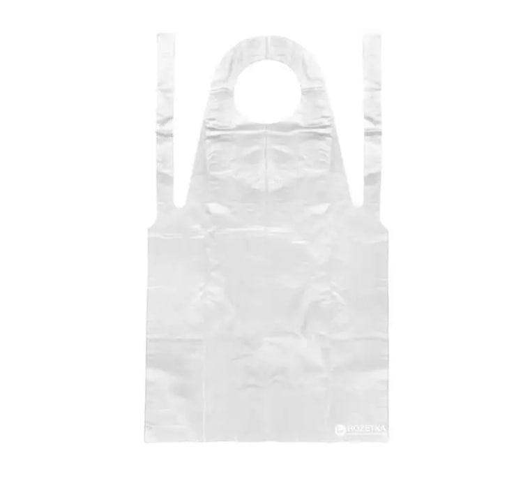 Фартух одноразовий поліетиленовий,  ПРОЗОРИЙ,  50 шт/уп ТМ Monaco Style