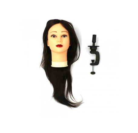 Манекен учбовий зі штучним волоссям каштан 518\/C-4