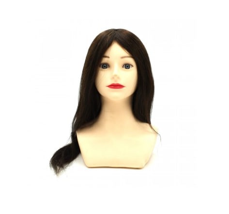 Манекен навчальний з плечима та натуральним волоссям “Каштан” 522\/A-1