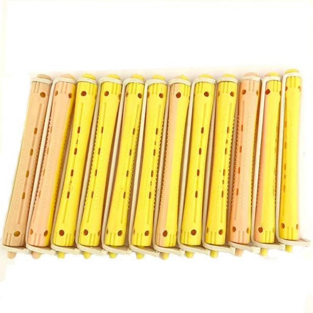 Бігуді для холодної завивки, довгі, двоколірні (комплект 12 шт.), 8 мм 905112