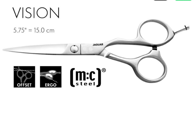 Ножиці прямі Jaguar Black Line Vision [MC Steel] 5.75