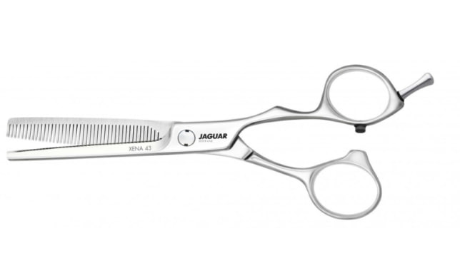 Ножиці філірувальні 6.0" 43 зубці Xena для стрижки професійні Jaguar Silver Line