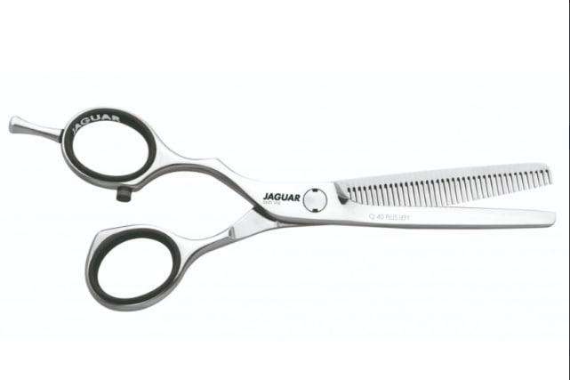 Ножиці філірувальні для шульги 5.25" CJ40 Plus Left для стрижки професійні Jaguar Silver Line