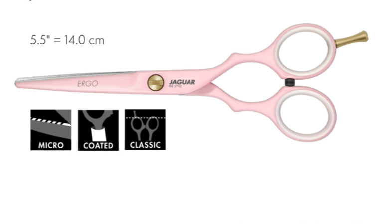 Ножиці перукарські Jaguar Pre Style Ergo Pink (прямі, 5.5) J-82255-1