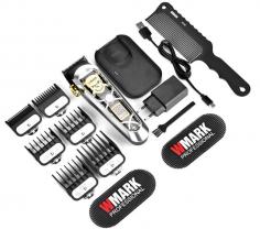 Професійна машинка для стрижки з бездротовою зарядкою NG-130SET(S) Silver