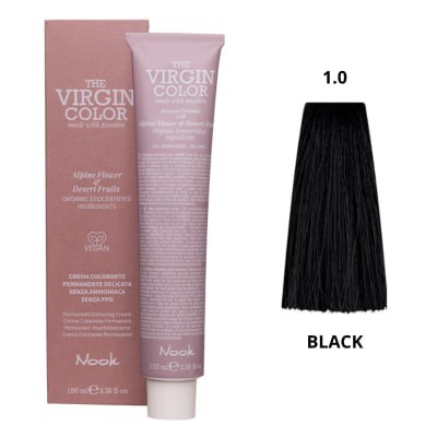 THE VIRGIN COLOR Стійка безаміачна крем-фарба-1.0 Black