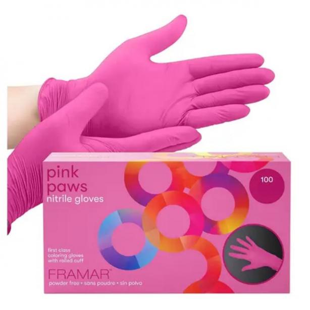 нітрилові рукавички фрамар , рукавички рожеві фрамар , pink paws nitrile gloves , професійні рукавички для майстра , ультраміцні рукавички для колориста , купити нітрилові рукавички фрамар , рукавички framar , дуже міцні рукавички для майстра