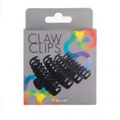 Набір зажимів для волосся Claw Clips Black КРАБ (4шт в упак)