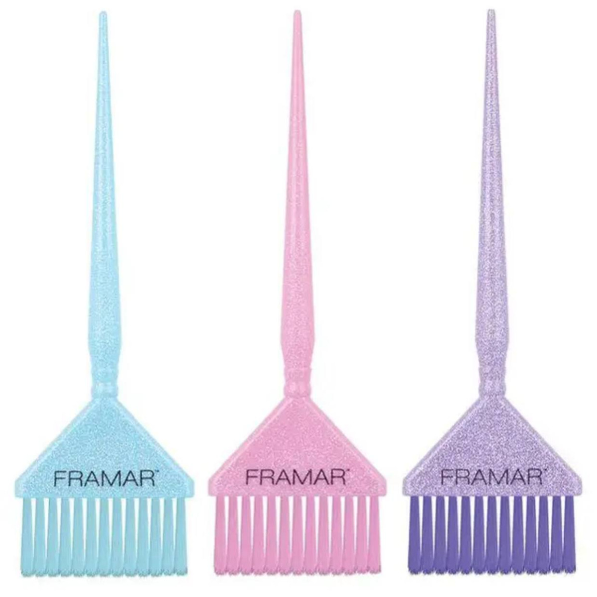 Пензлики для фарбування широкі кольорові (набір 3шт) Framar Set Y2K , кольорові Пензлики для фарбування широкі  , купити широкі пензлики для фарбування , пензлики для колориста , хороші пензлі для фарбування , придбати якісні пензлі для колориста , набір 