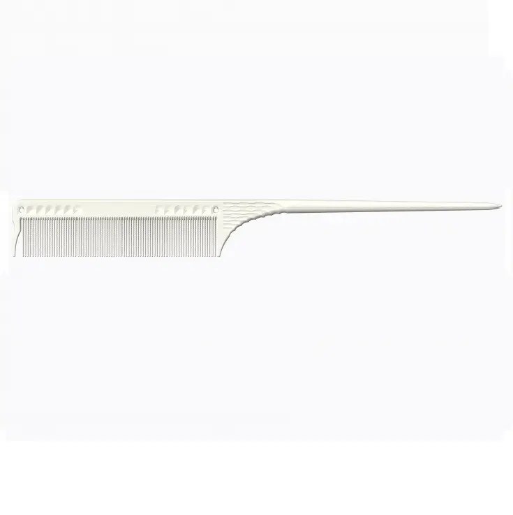 Гребінець JRL із дрібними зубчиками для ідеально рівного волосся білий, 21,5см