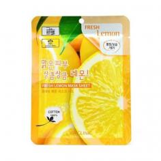 Маска для обличчя тканинна освітлювальна Лимон 3W CLINIC Fresh Lemon Mask Sheet, 23 мл